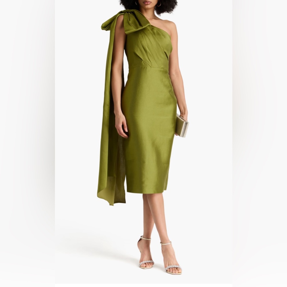 Chic One Shoulder Olive Dress